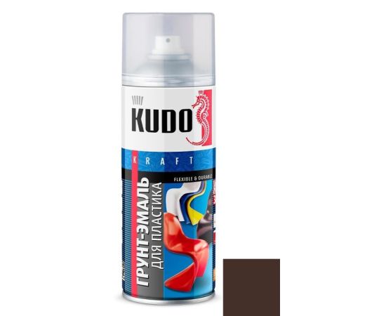 Primer-enamel for plastic Kudo KU-6011 520 ml brown