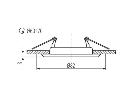 სანათი წერტილოვანი Kanlux ARGUS CT-2114-G 300 Gx5.3 1x MAX 50W