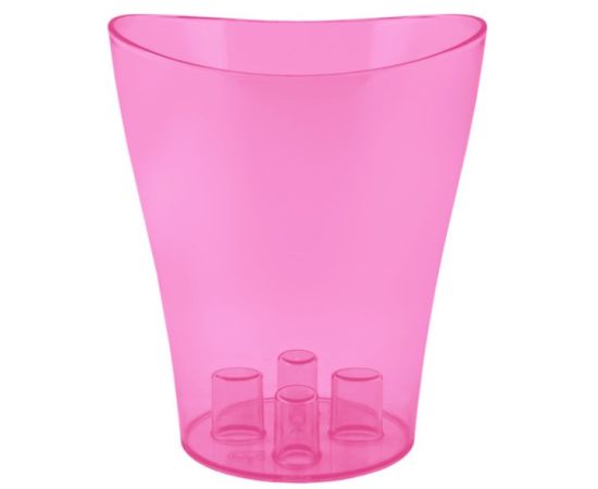 Transparent plastic pot for orchids Aleana Nika 16x19 pink