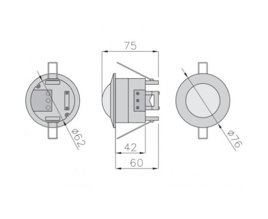 Датчик движения GTV 6м 360° 500W IP20 белый CR-5