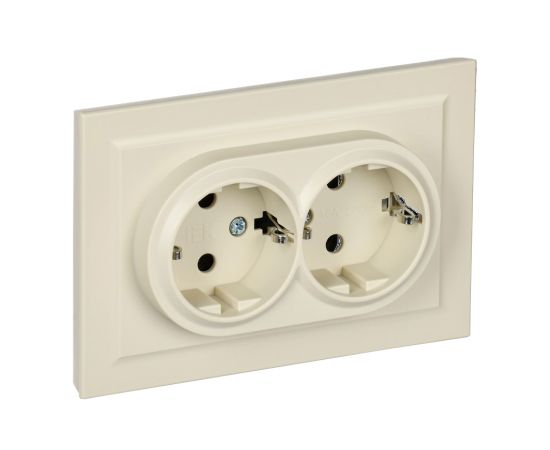 Socket IEK RS12-3-BrKr 2 BRITE 16A beige