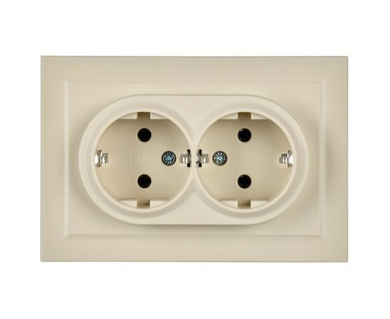 Socket IEK RS12-3-BrKr 2 BRITE 16A beige