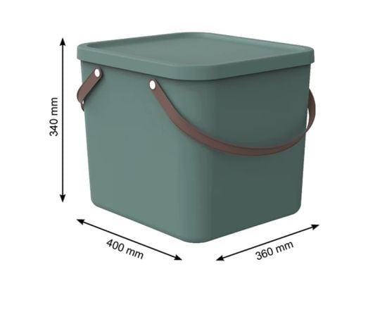 Storage box Rotho 40L ALBULA green