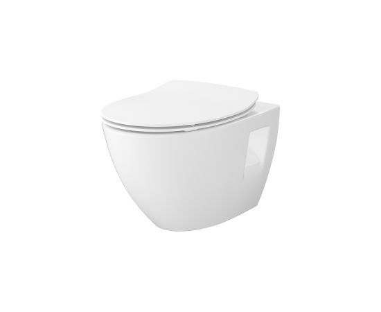 Wall-hung toilet with lid Cersanit B904 MODUO PLUS CLEAN ON white