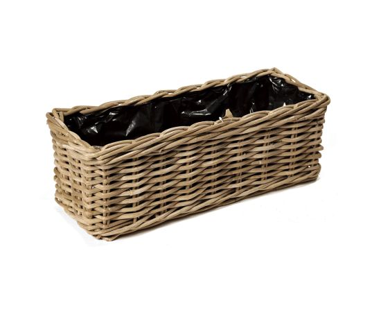 Wicker pot Mega Collections Lana Rect. -F- Natural L60W23H20