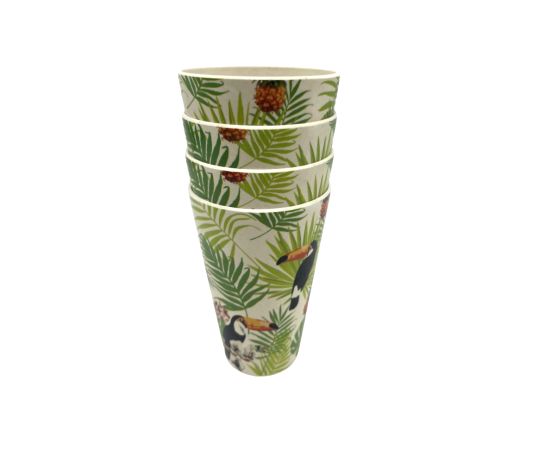 Set of bamboo cups MG-1947 4pcs