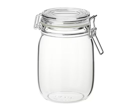 Jar made from glass with a clamp 6522 780 ml