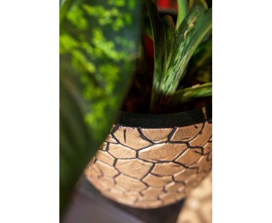 Flower pot Capi Europe Planter ball Clay NL 43x41cm black-gold