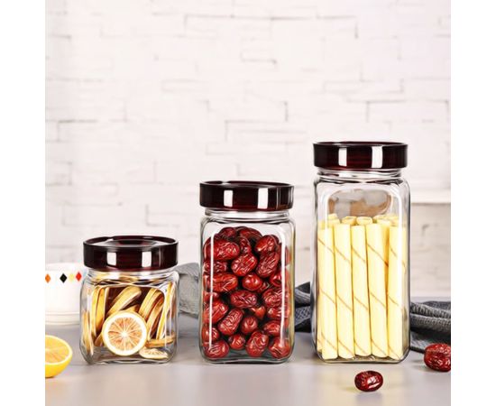 Glass jar with plastic lid 620S 600ml