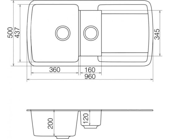 Кухонная мойка Vankor Grace GMP 04.96 черная