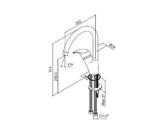 Kitchen faucet Damixa HFKS07000 Capital Start