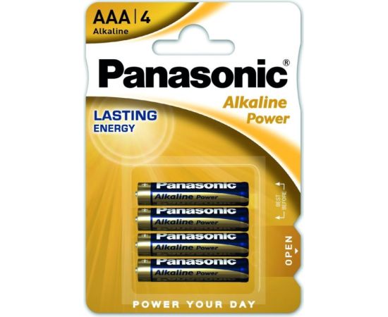 Батарейка Алкалиновая Panasonic Alkaline Power LR03 AAA 4 шт.