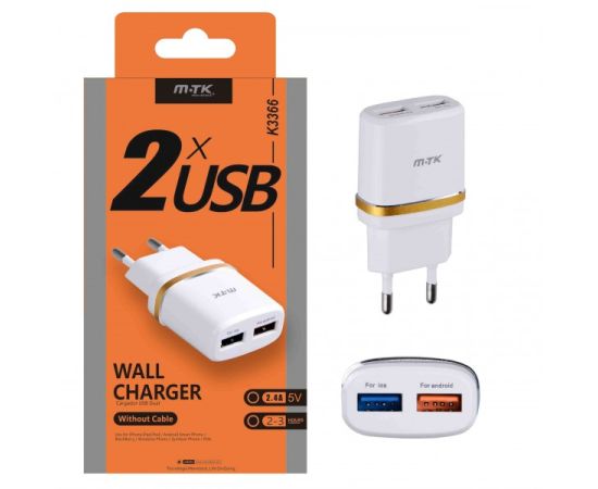 დამტენი 2xUSB PINENG