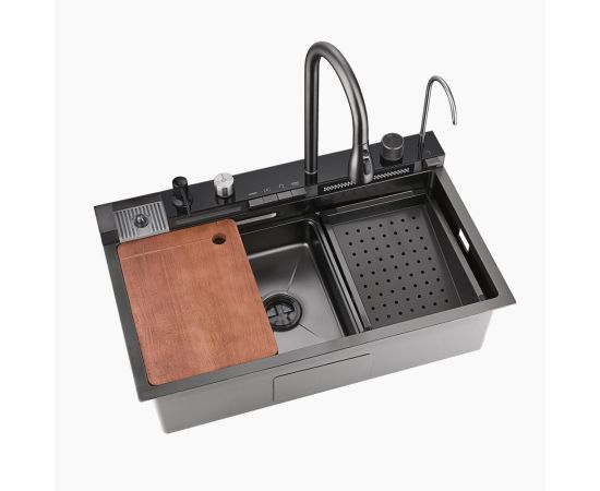 Kitchen sink multifunctional Lefton P31-B 75x45 cm Black