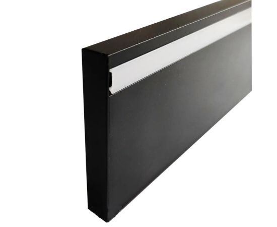 Skirting board from aluminum Profil Center LED Best Deal 4/78 2500x78x12 mm black