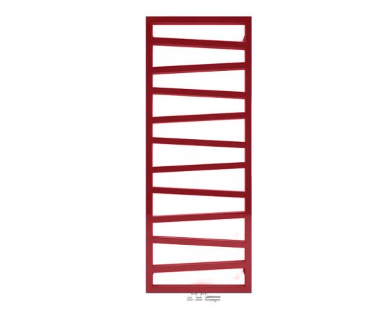 Decorative heated towel rail Terma ZIGZAG dark red Ral 3003 Matt (SX)1070/500