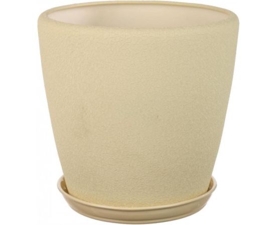 Ceramic flower pot Oriana Gracia №3 silk beige 14.5x16 cm 2.5 l