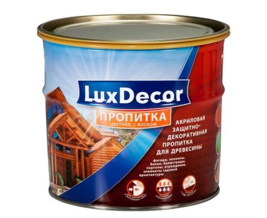 Пропитка LuxDecor plius+ красное дерево 1 л