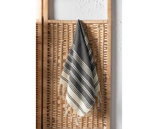 Sauna towel Arya 90X180 Zigzag black