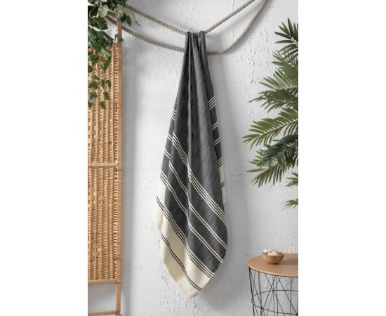 Sauna towel Arya 90X180 Zigzag black