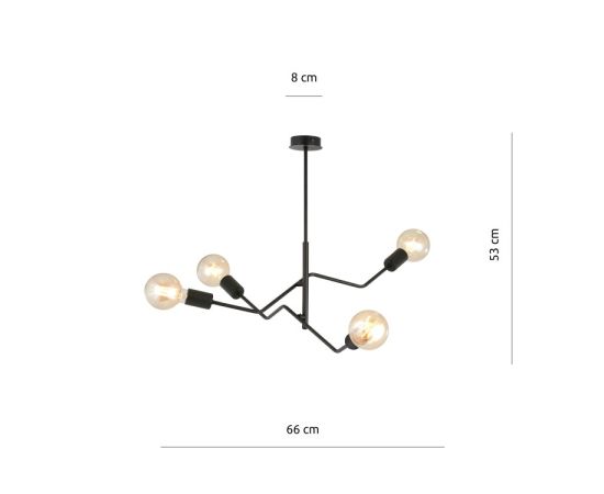 Chandelier EMIBIG FRIX 4 E27 4x MAX 60W black