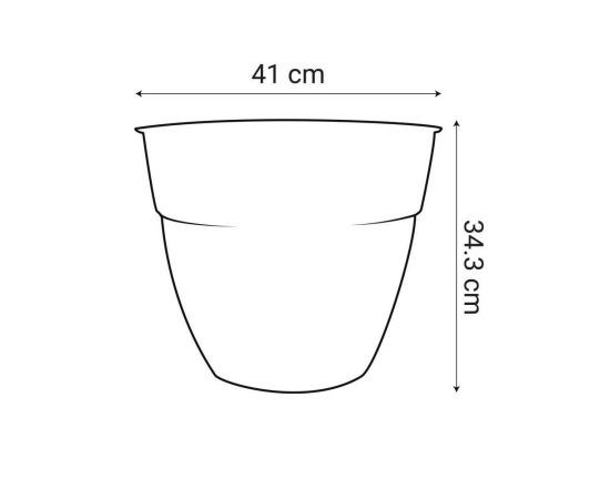 Горшок пластиковый EDA Plastiques POT OSAKA DIAM 41X34,3см 28,3л