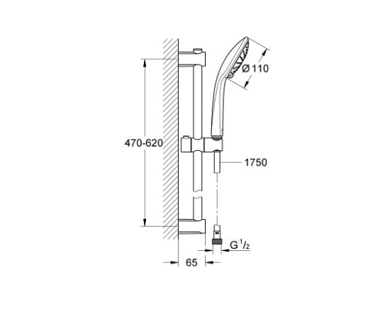 საშხაპე სისტემა Grohe VITALIO JOY 110 Duo 600/ 27326000