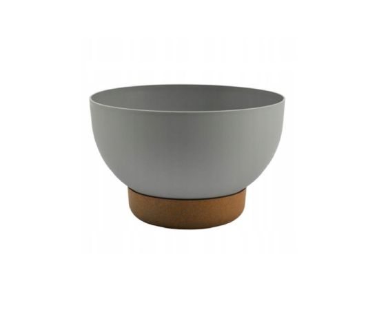 Flower pot with stand FORM PLASTIC Bowl Satina Eco 40 platinum