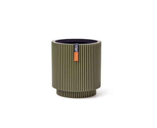 Горшок цветочный Capi Europe Vase cylinder Groove 19x21см зеленый