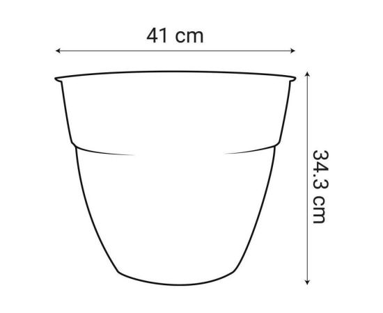 Горшок пластиковый EDA Plastiques POT OSAKA DIAM 41X34,3см 28,3л