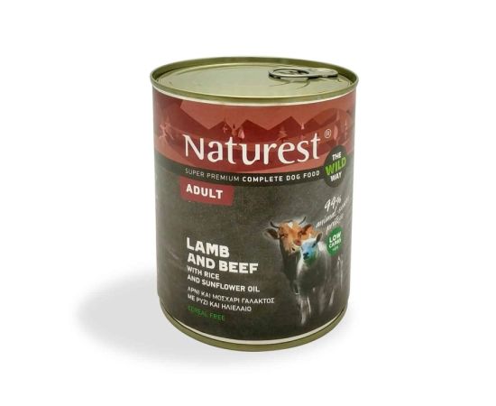 Wet food for dogs PET INTEREST NATUREST ADULT beef and lamb meat 800g