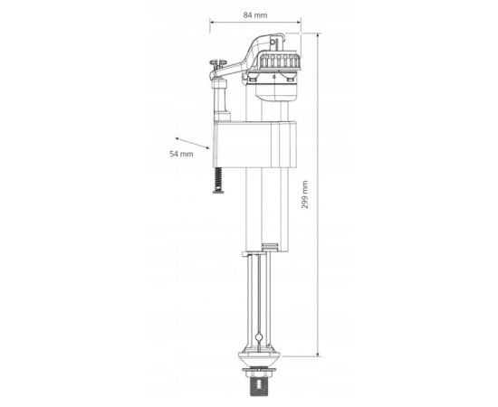 Filling mechanism for toilet bowl  Siamp BRIO 751-1/2P