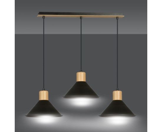 Pendant EMIBIG Rowen 3 E27 3x MAX 60W black