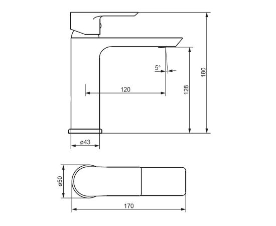 Washbasin mixer Damixa 470210000 Apollo Chrome