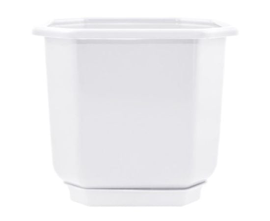 Plastic flower pot with a stand Aleana Dama 20x20 white