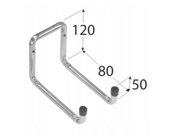 Крюк двойной Domax H2U80 120x80x50 мм