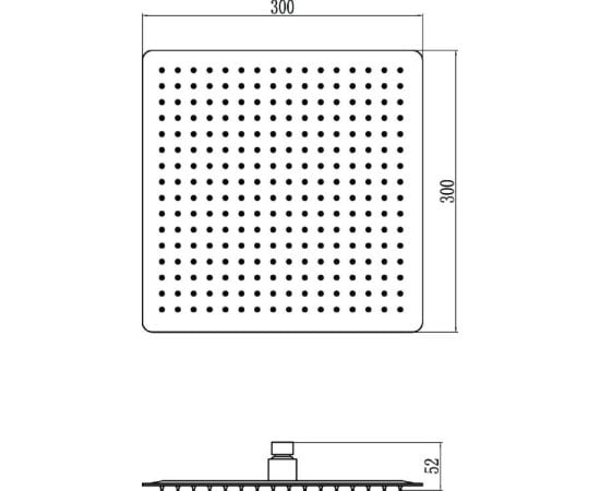 Лейка для душа тропический дождь Ledeme RL014-30 30x30