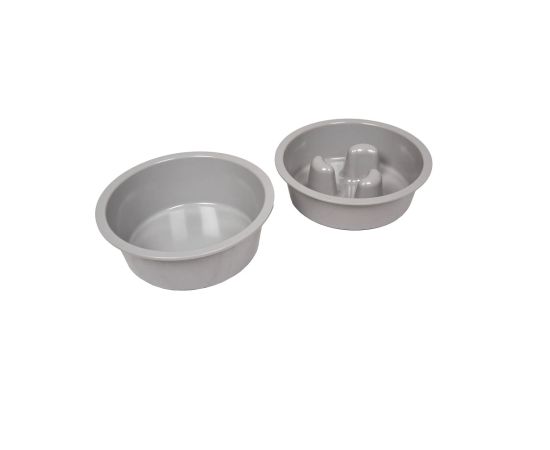 Plastic bowl with stand Flamingo 600-800ml gray