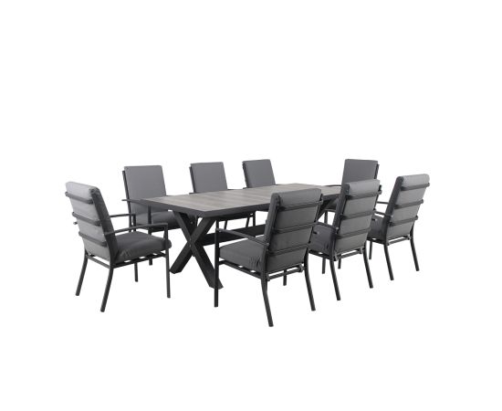 Garden furniture set table with 8 chairs