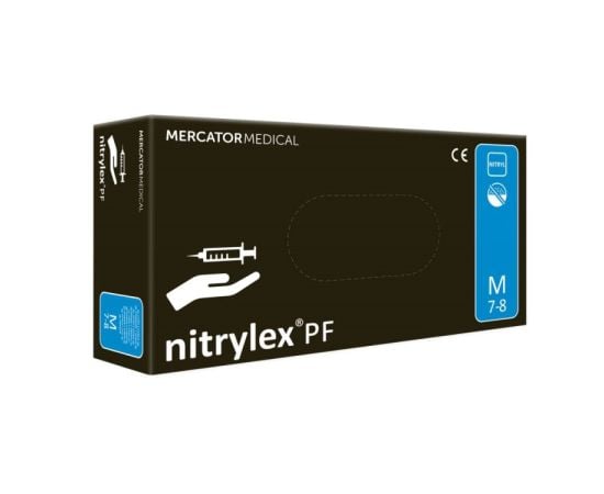 Перчатки нитриловые без пудры nitrylex black Mercator M