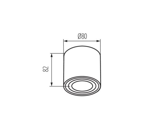 Downlight rotary Kanlux DUCE AL-DTO50 GU10 1x MAX 25W