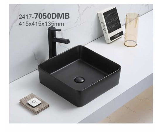 Washbasin Pate Square 7050DMB Matt black