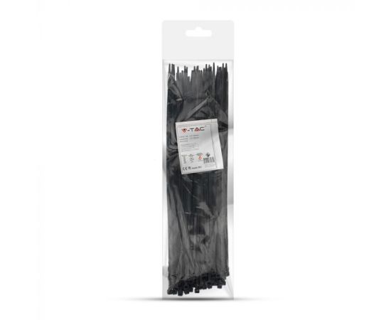 Cable tie V-TAC 4.5 350mm 100pcs black 11176