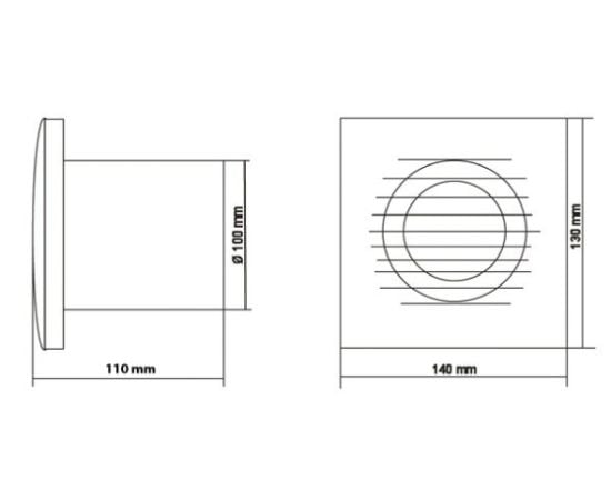 Bathroom fan Europlast EXTRA E100