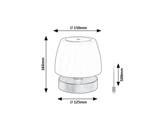 Лампа настольная Rabalux Odera LED 3W IP44 7040