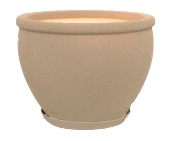 Ceramic flower pot Oriana Vietnam №1 silk beige 37x28 cm 18 l