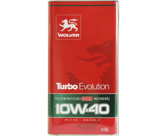 Масло моторное Wolver Turbo Evolution SAE 10W-40 4 л