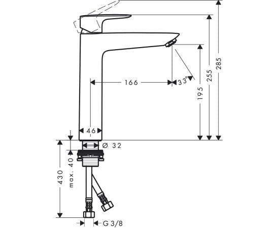 Washbasin faucet Hansgrohe MySport XL 71112000