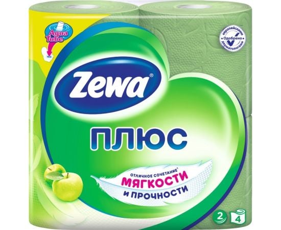 Туалетная бумага Zewa яблоко 4 шт