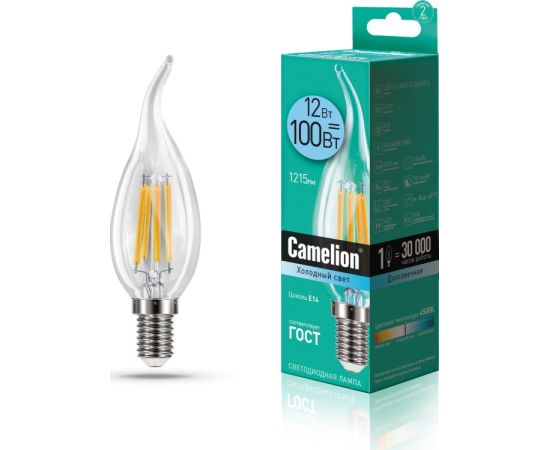 შუქდიოდური ნათურა Camelion LED12-CW35-FL/845/E14 12W